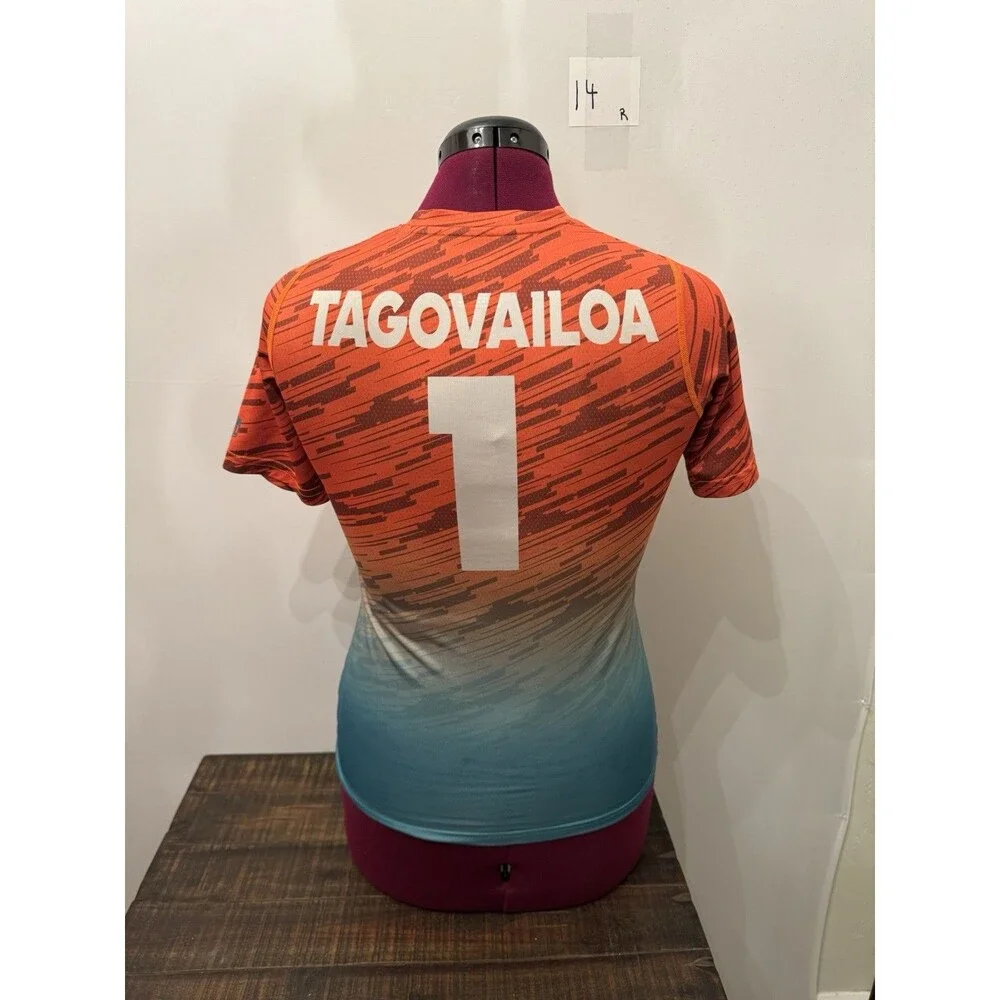 Miami Dolphins Tua Tagovailoa #1 Compression Shirt Youth M Orange NFL Tee